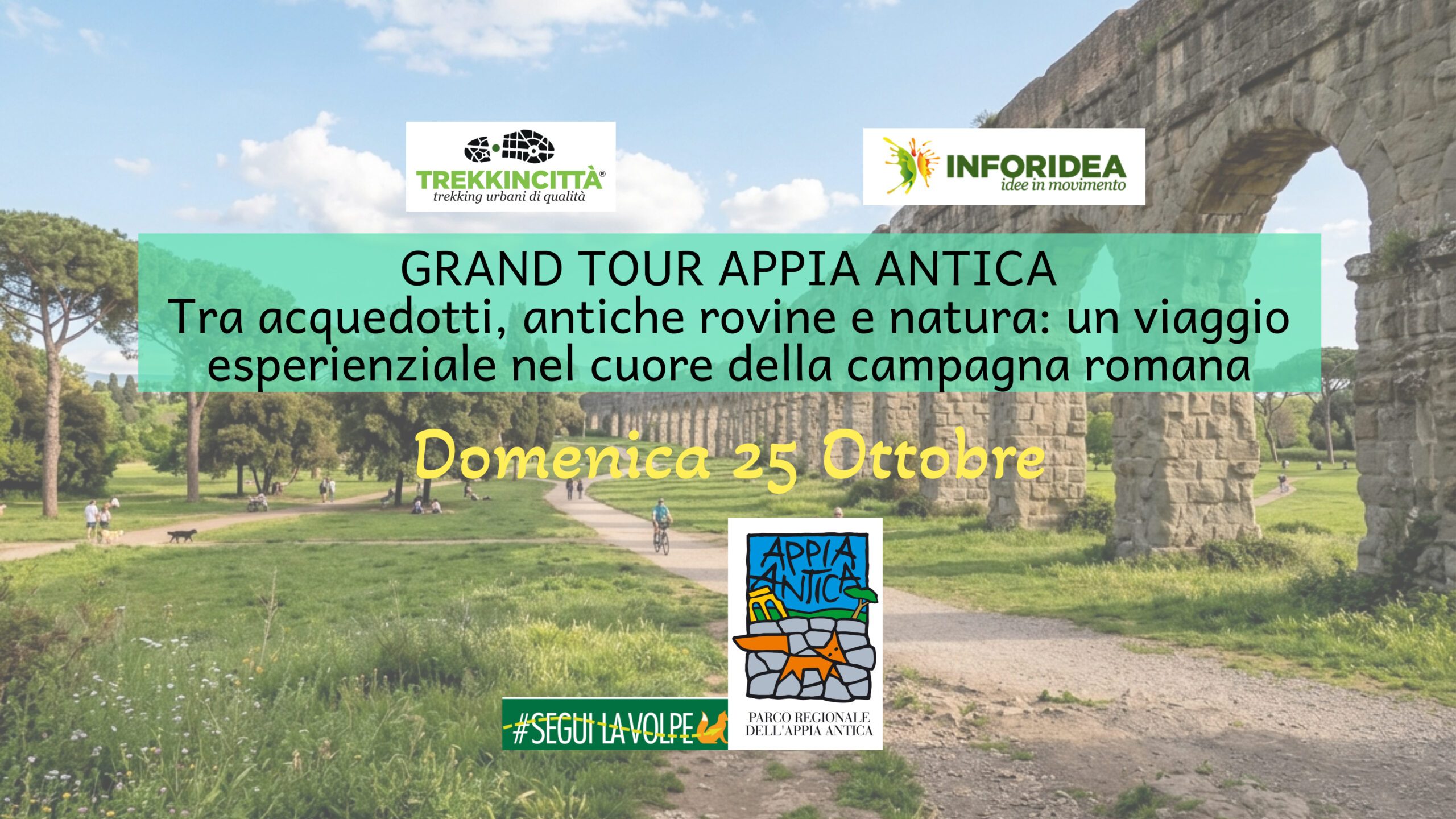 GRAND TOUR APPIA ANTICA: Tra acquedotti, antiche rovine e natura: un viaggio esperienziale nel cuore della campagna romana